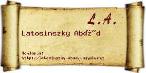 Latosinszky Abád névjegykártya